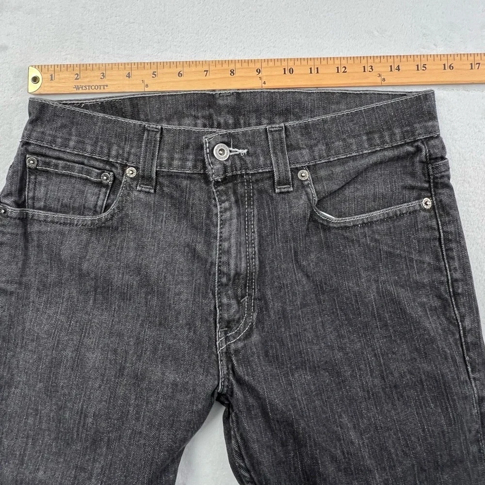 Levi Strauss 32x 30 Dark Gray‎ Silver 511 Cotton Blend Skinny Jeans